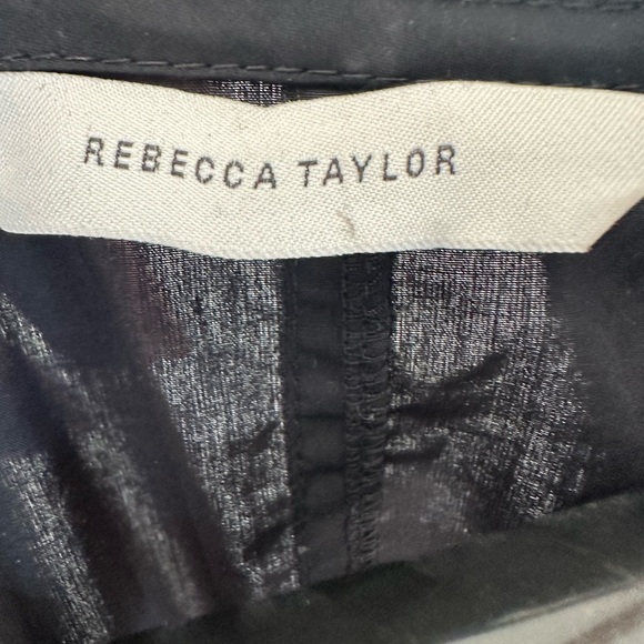 Rebecca Taylor Black Short Sleeve Smock Dress - Picture 8 of 10